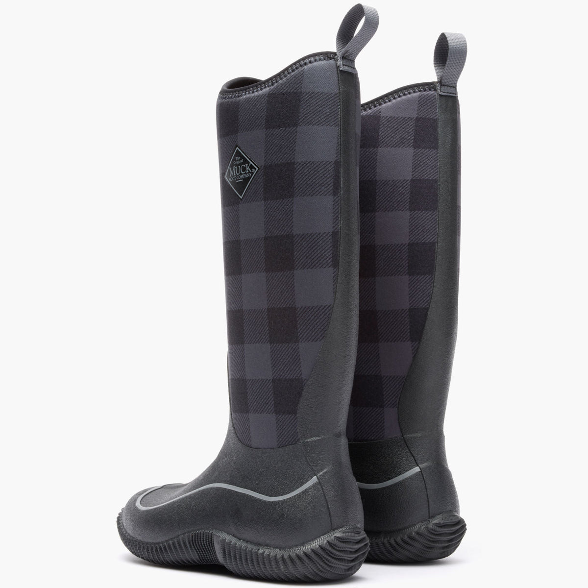 Women's Hale Tall Boot - Black/Grey Plaid | Muck Boot Company