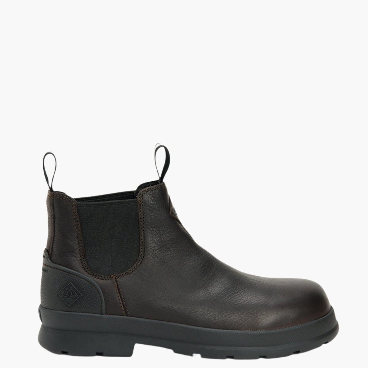 Men's Chore Farm Leather Comp Toe Chelsea Boot - Black Coffee | Muck Boot Company