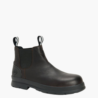 Men's Chore Farm Leather Comp Toe Chelsea Boot - Black Coffee | Muck Boot Company