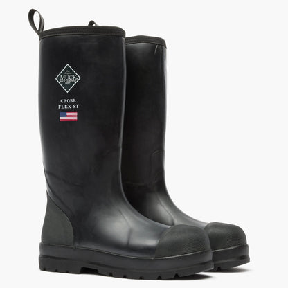 Chore Flex Men's 15" Steel Toe Work Boot - Black | Muck Boot Company
