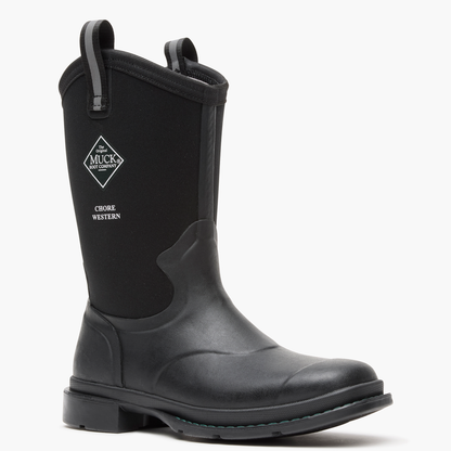 Women's Chore Western 12" Mid Boot - Black | Muck Boot Company