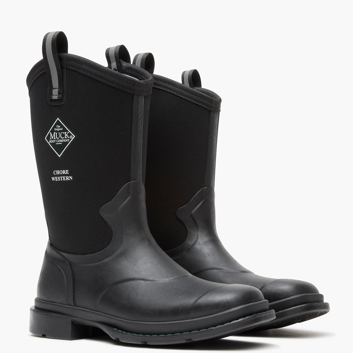 Women's Chore Western 12" Mid Boot - Black | Muck Boot Company