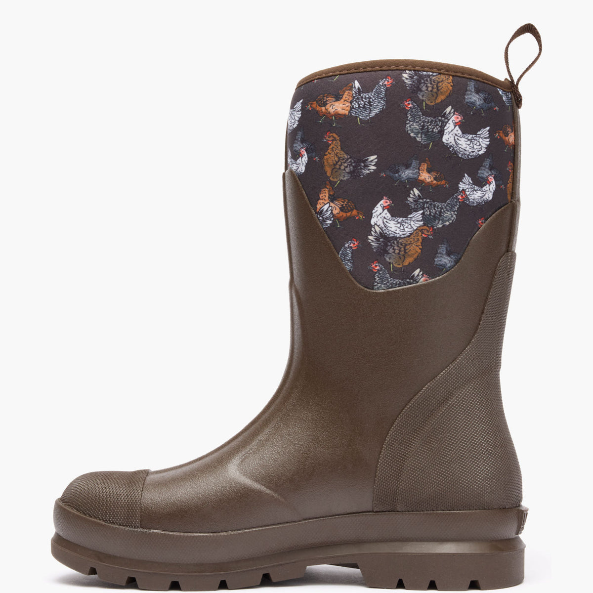 Women's Chore Classic Mid Work Boot - Brown Chicken Print | Muck Boot Company
