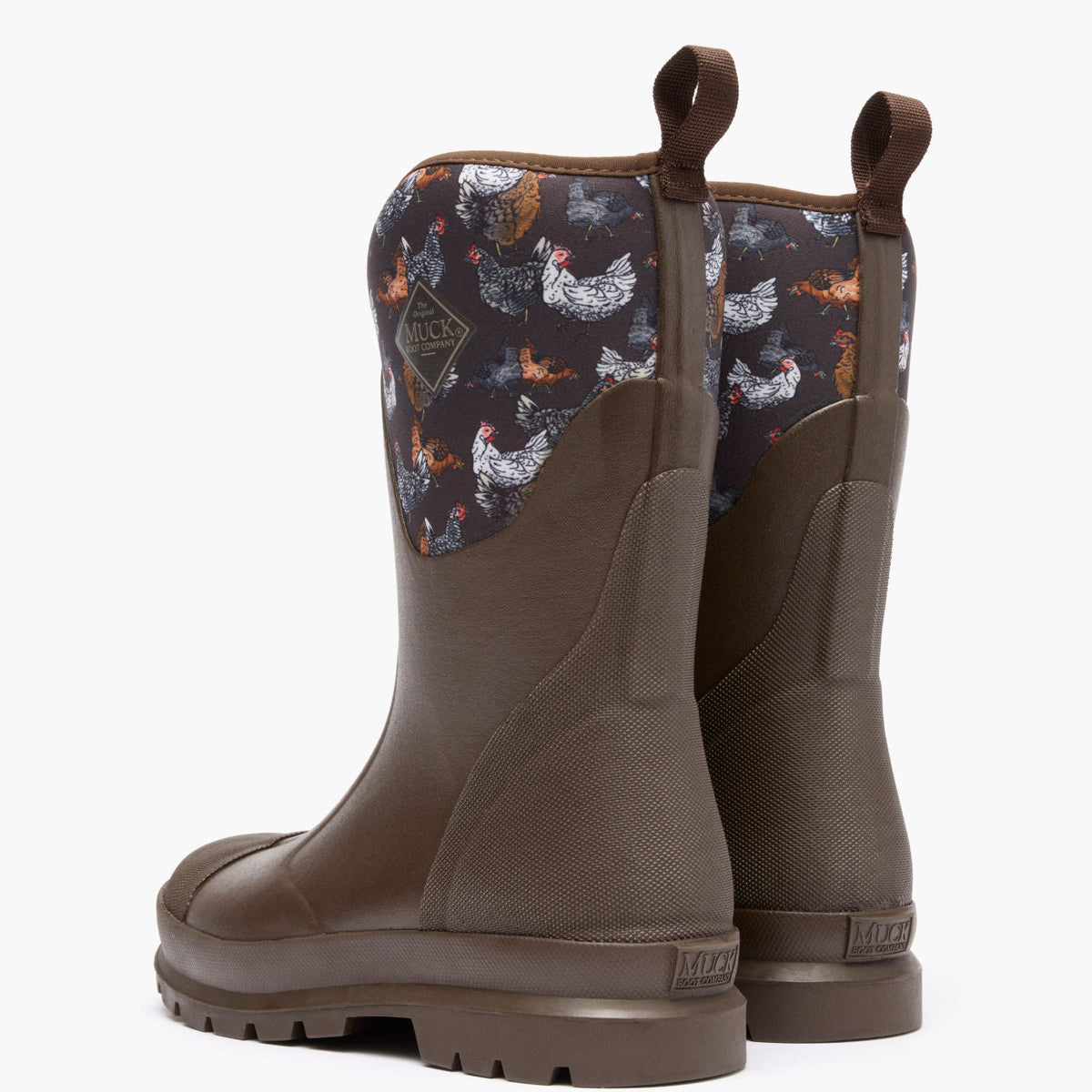 Women's Chore Classic Mid Work Boot - Brown Chicken Print | Muck Boot Company