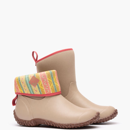 Women's Muckster II Mid Boot - Tan Quilted Stripe | Muck Boot Company