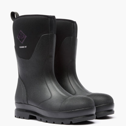 Women's Chore Classic Mid Steel Toe Boot - Black | Muck Boot Company