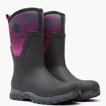 Women's Arctic Sport II Mid Boot - Black/Magenta Digi | Muck Boot Company