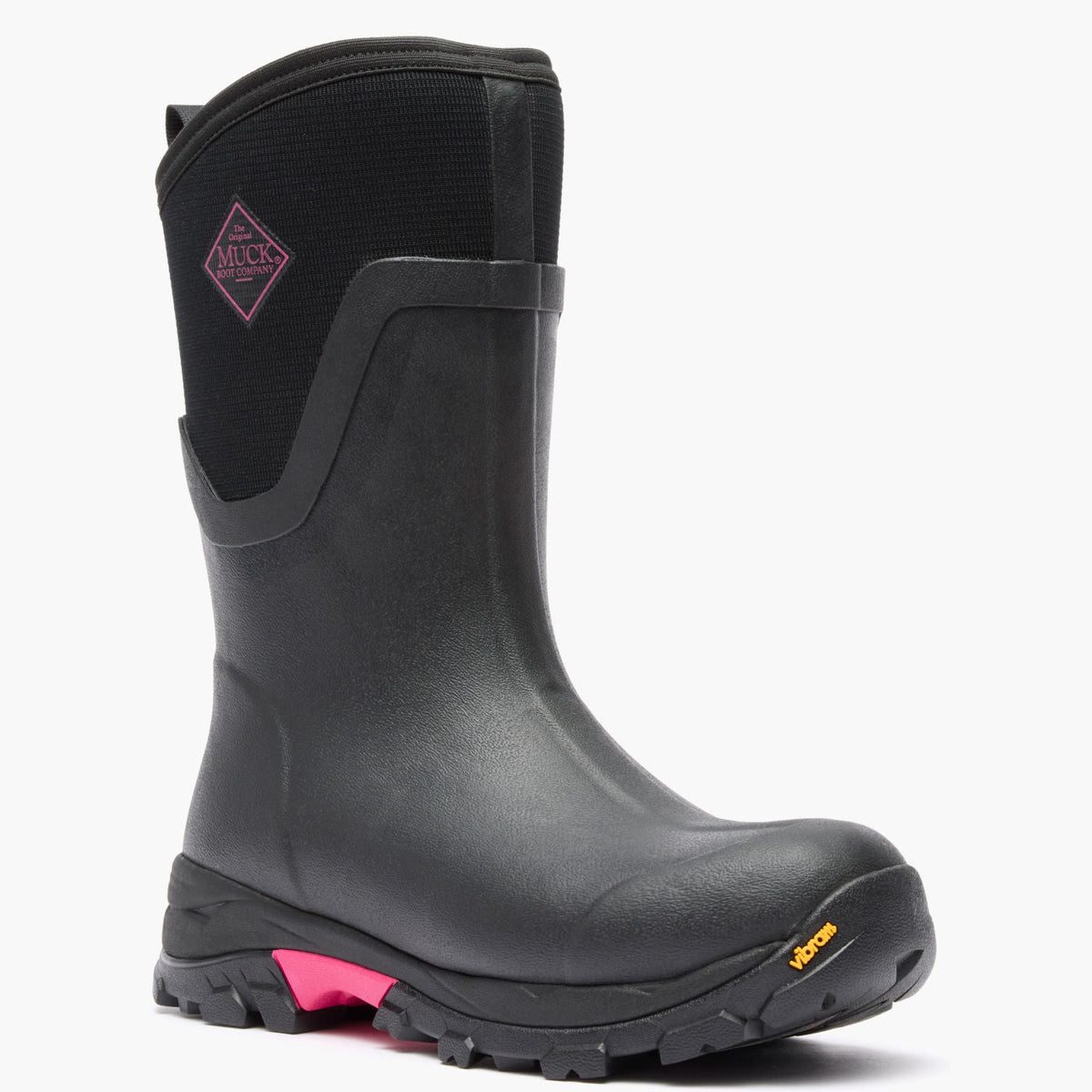 Women's Arctic Ice Mid Boot + Vibram Arctic Grip A.T. - Black/Pink | Muck Boot Company