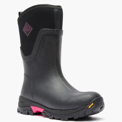 Women's Arctic Ice Mid Boot + Vibram Arctic Grip A.T. - Black/Pink | Muck Boot Company