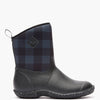 Black/Gray Plaid Faux Fur