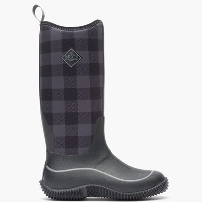 Women's Hale Tall Boot - Black/Grey Plaid | Muck Boot Company