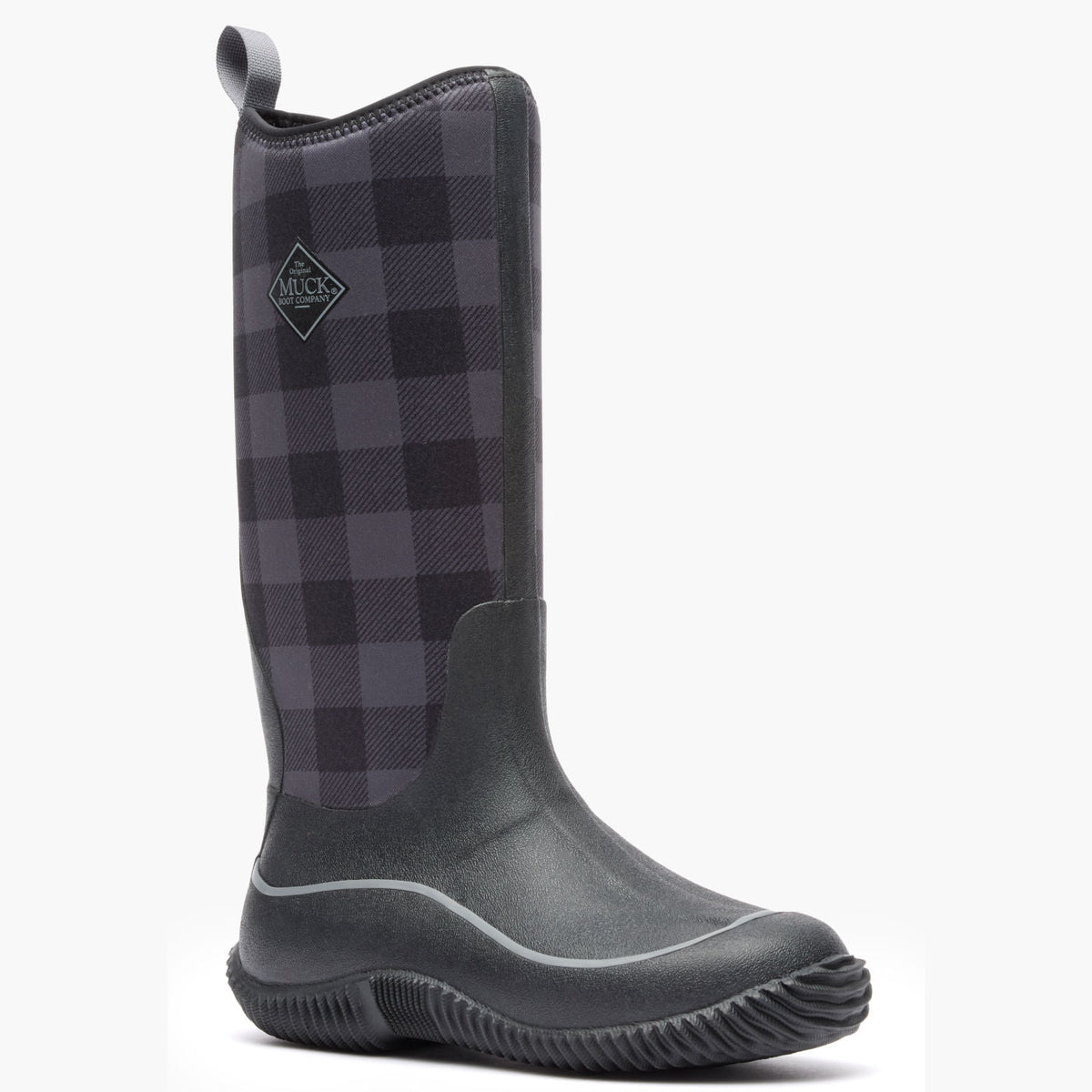 Women's Hale Tall Boot - Black/Grey Plaid | Muck Boot Company