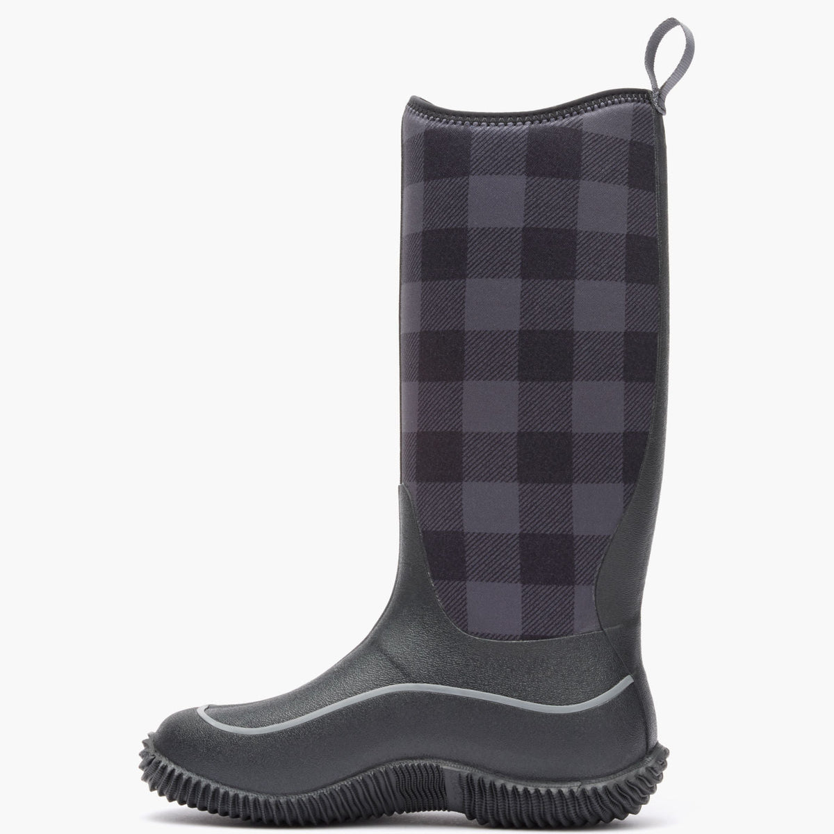 Women's Hale Tall Boot - Black/Grey Plaid | Muck Boot Company