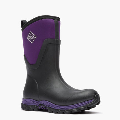 Women's Arctic Sport II Mid Boot - Black/Purple Acai | Muck Boot Company