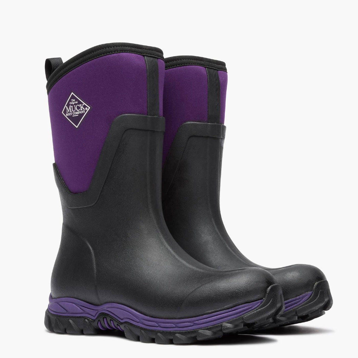 Women's Arctic Sport II Mid Boot - Black/Purple Acai | Muck Boot Company