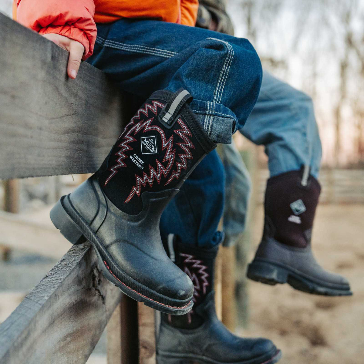 Little Kids' Chore Western Boot - Black | Muck Boot Company