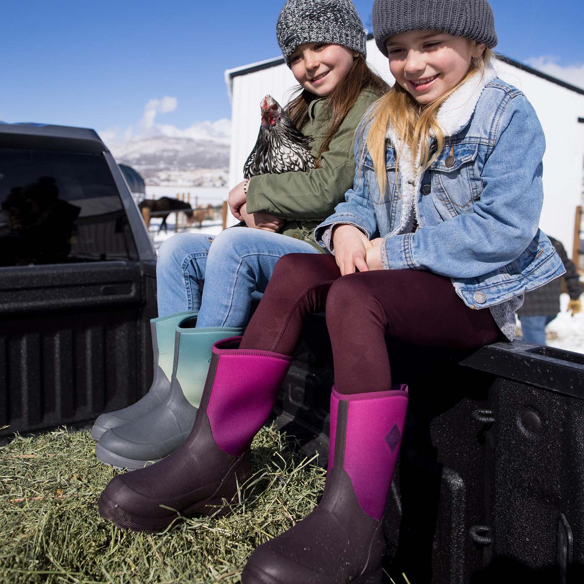 Kids' Element Boot - Maroon/Pink Fade | Muck Boot Company